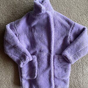 NWT - Topshop oversized Borg midi coat with patch pockets